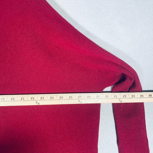 Garnet Hill Cashmere Sweater Womens S Raspberry Red Oversized Pullover Slouchy - Picture 8 of 12